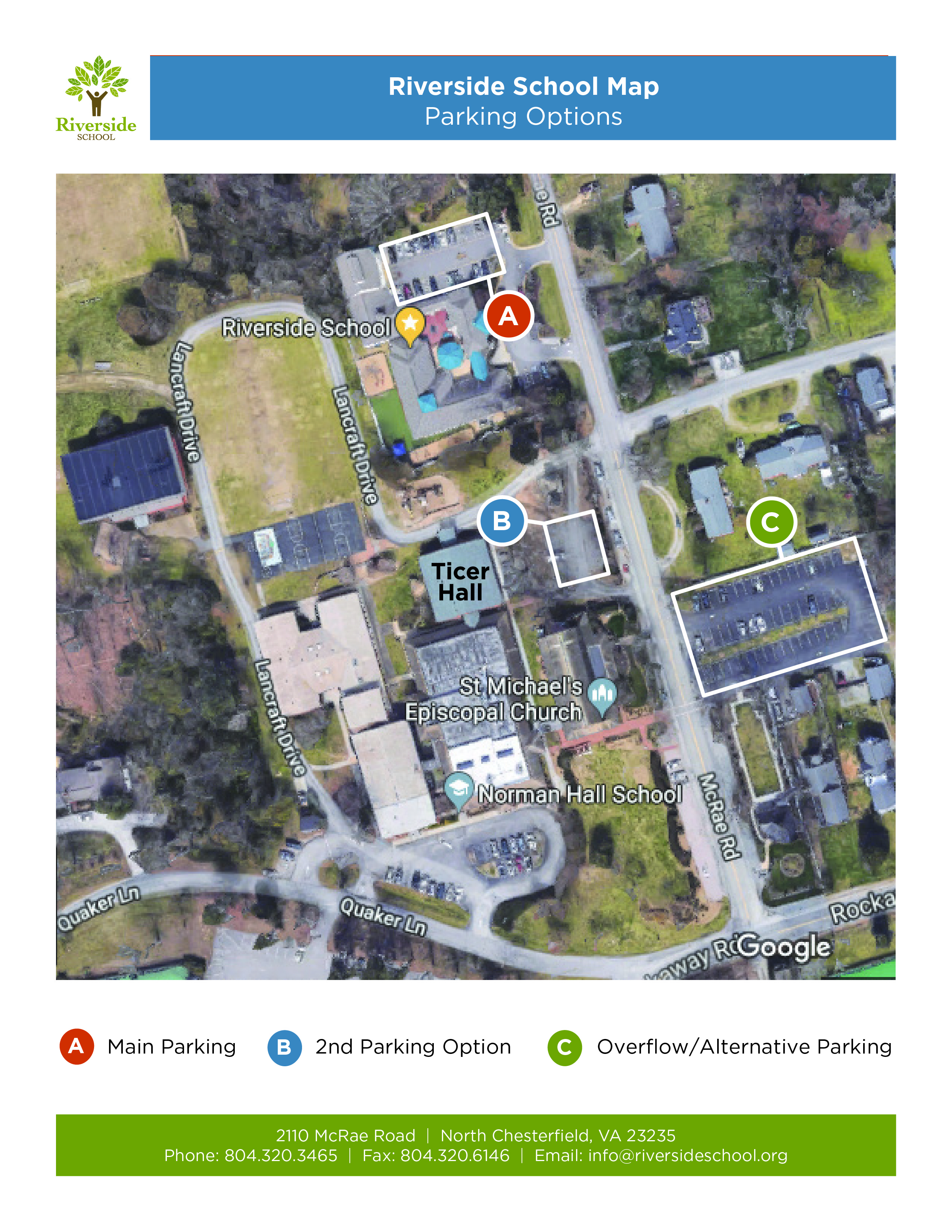 Riverside Parking Map 